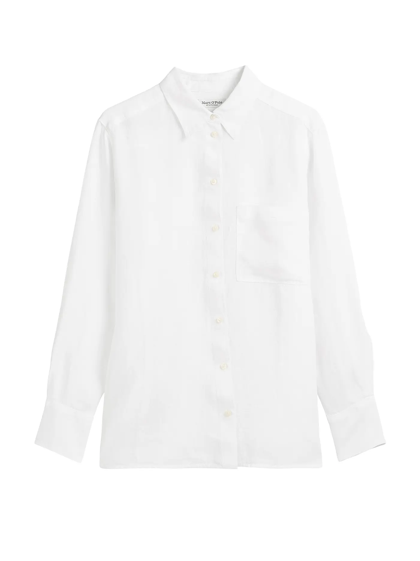 MARC O'POLO | Leinenbluse | weiss
